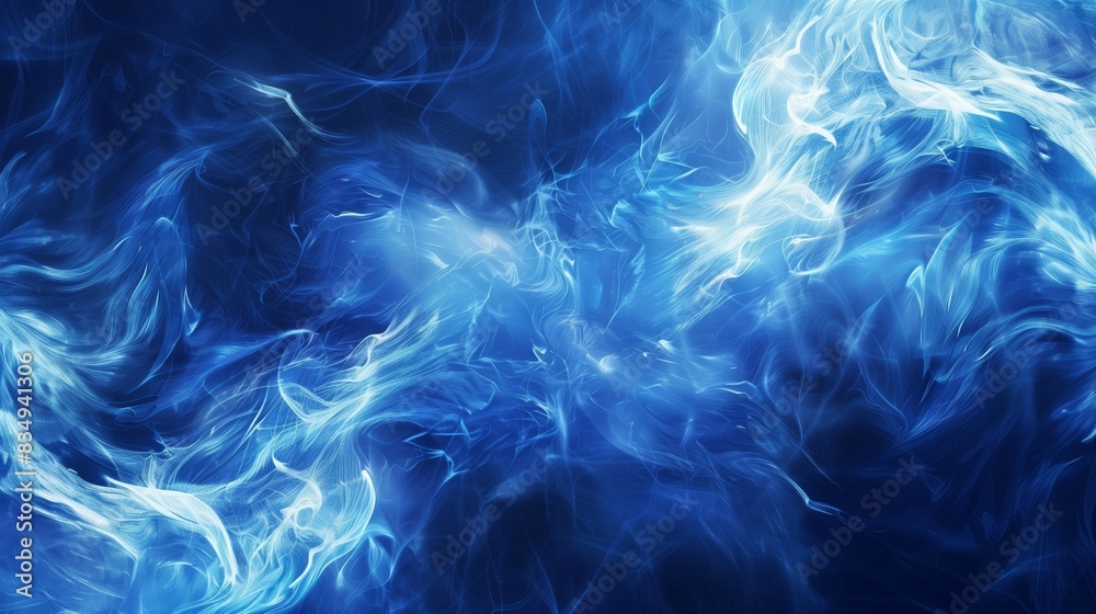 A beautiful background of blue light with energy, glowing in the dark. A beautiful background of blue light with energy, glowing in the dark.