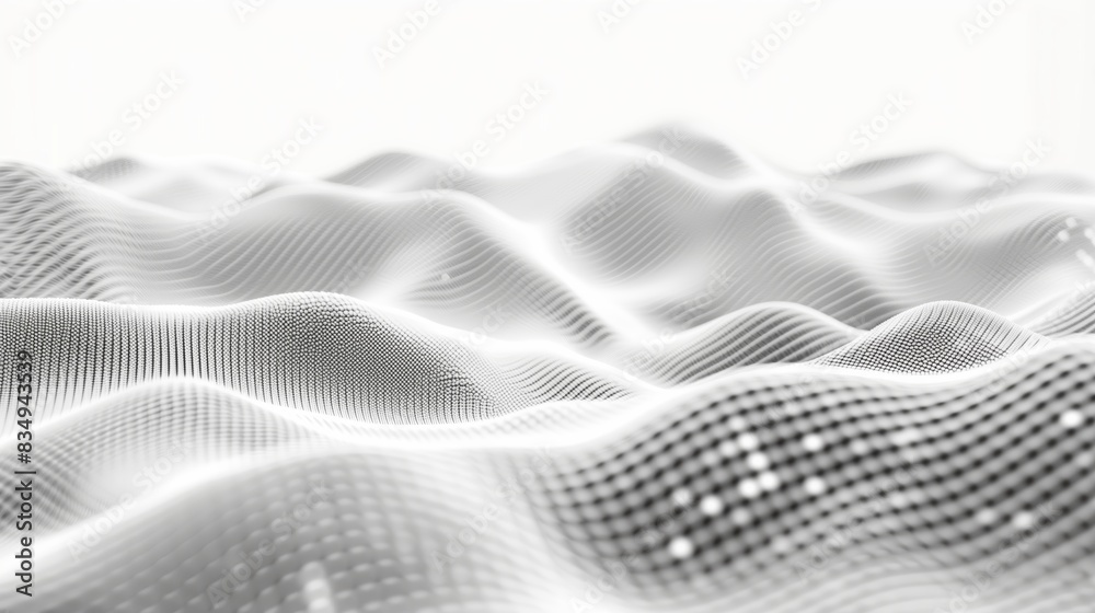 Abstract digital wave background with dots and lines in white and gray colors. Abstract digital wave background with dots and lines in white and gray colors.