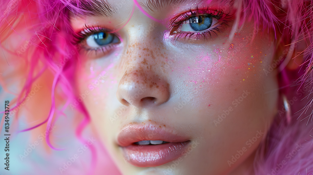 Fototapeta premium Close-up Very colorful high fashion. Realistic mesmerise photo 