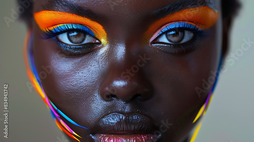 Close-up Very colorful high fashion. Realistic mesmerise photo 