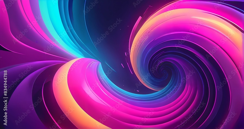 Obraz premium Gradient Wallpaper Illustration 3D Abstract