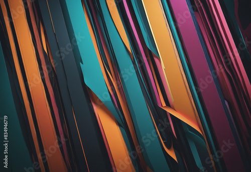 Modern abstract design with wavy lines and vibrant colors