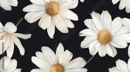 Daisy seamless pattern background. Fashion print