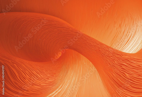 Dynamic Fluid Orange Gradient Curve Background Illustration with Radiant Wave Shape