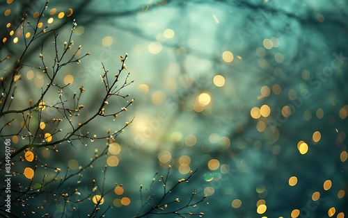 A tree with lights on a background