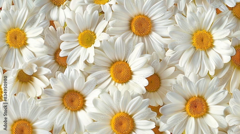 Fototapeta premium Daisy seamless pattern background. Fashion print