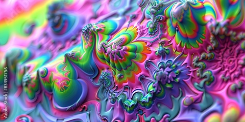 colorful 3D psychedelic tie dye pattern abstract