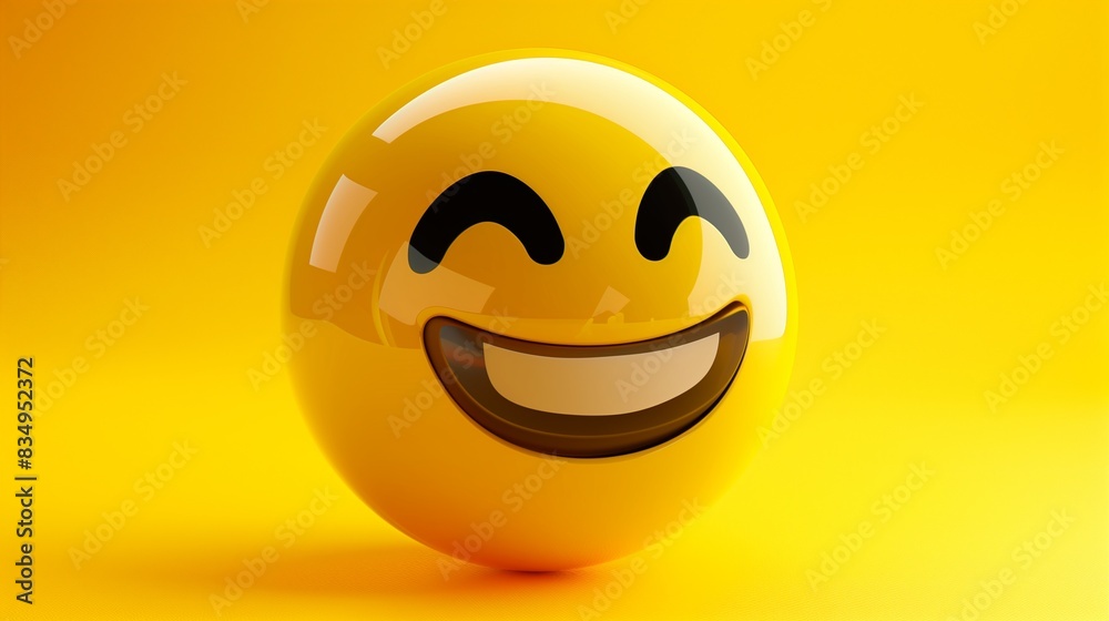 Emoji face happy lover. Emotion Realistic 3d Render. Icon Smile Emoji. Vector yellow glossy emoticons.text with copy space Emoji face happy lover. Emotion Realistic 3d Render. Icon Smile Emoji. Vector yellow glossy emoticons.text with copy space
