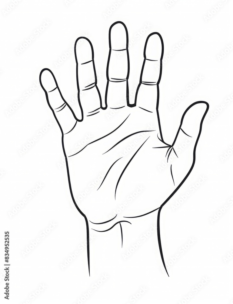 raised arm with open hand, hand in black and white raised arm with open hand, hand in black and white