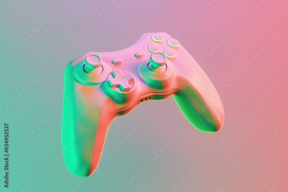Controller Layput Background Gaming controller on colorful background for tech and entertainment ...