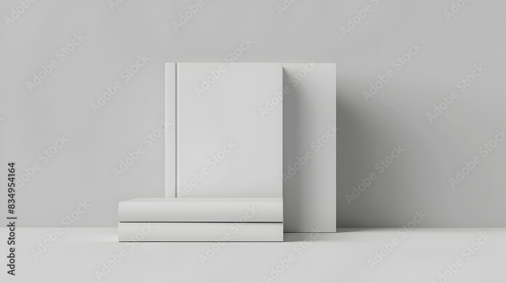 Minimalist Geometric Cube Display in Monochrome Studio Scene Minimalist Geometric Cube Display in Monochrome Studio Scene