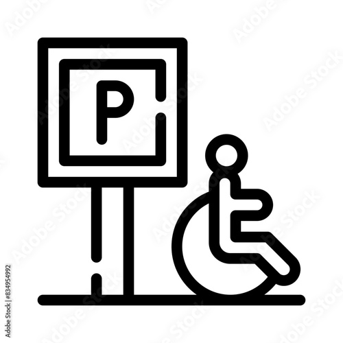 disability line icon