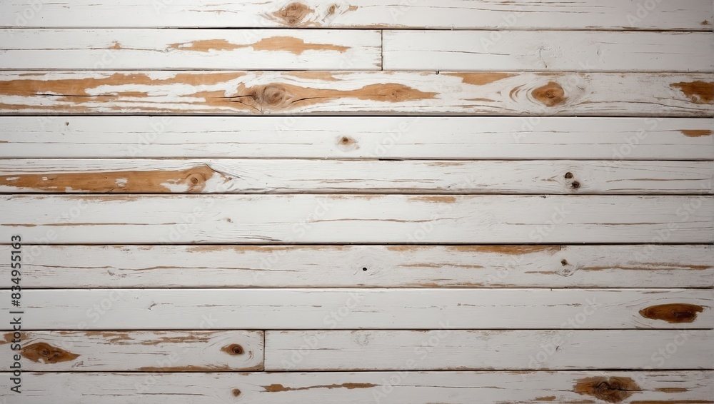 Obraz premium Shabby Wooden White Background. Grunge Texture, Painted Surface. Coastal Background.
