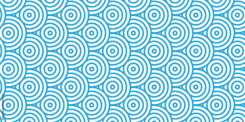 Overlapping Pattern Minimal diamond geometric waves spiral and abstract circle wave line. blue color seamless tile stripe geometric create retro square line backdrop pattern background. Overlapping Pattern Minimal diamond geometric waves spiral and abstract circle wave line. blue color seamless tile stripe geometric create retro square line backdrop pattern background.