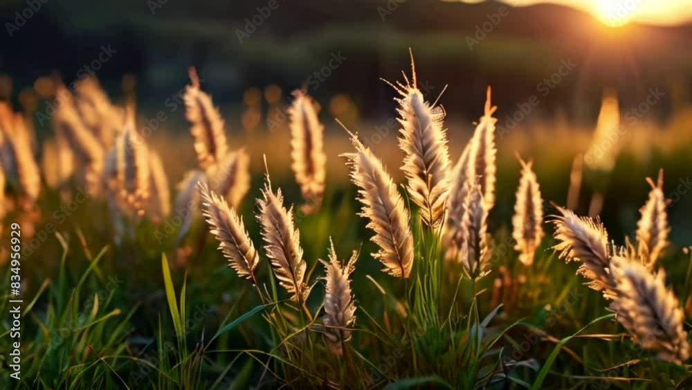 wild feather grass with bokeh background, smooth looping 4k video animation. wild feather grass with bokeh background, smooth looping 4k video animation.