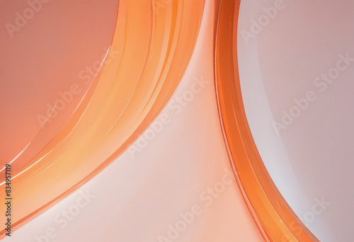 Elegant Luxury Abstract Pastel Background with Curving Shapes and Soft Shadows