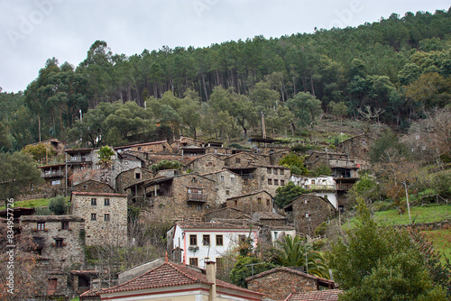 Shale village of Candal on the slope of the Serra da Lousã, in Coimbra, Portugal photo