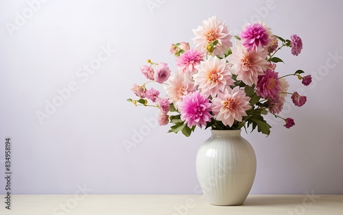 Wallpaper Mural A vase with flowers on a background Torontodigital.ca