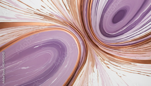 Generative AI creates a negative space design with a watercolor vector pattern in shades of purple, pink, and blue on a white background