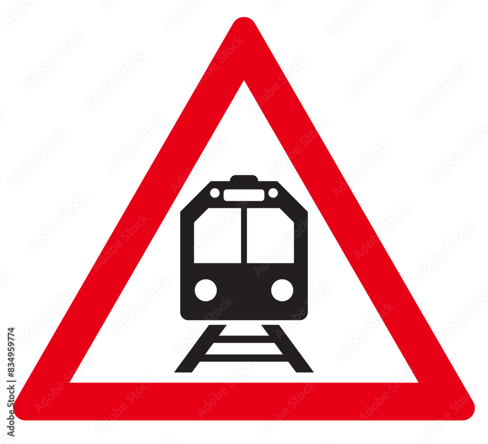 clossed railroad train crossing danger warning sign printable template flat design icon public sign transparent background clossed railroad train crossing danger warning sign printable template flat design icon public sign transparent background