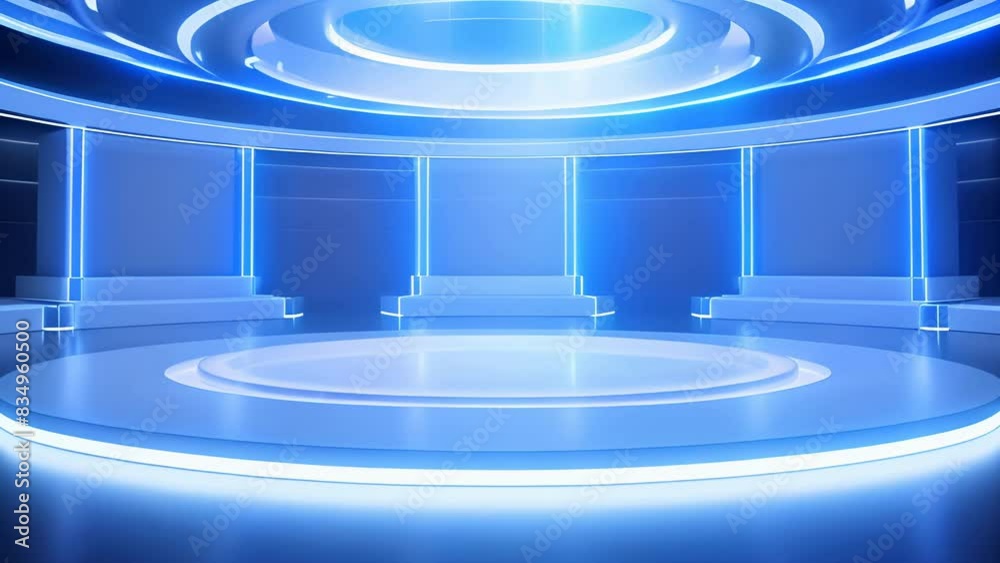 podium Futuristic showcase with platform for product displaying. Empty modern stage display. Seamless looping motion design. Video animation Ultra HD 4K 3840x2160
podium Futuristic showcase with platform for product displaying. Empty modern stage display. Seamless looping motion design. Video animation Ultra HD 4K 3840x2160