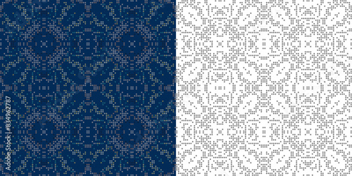 Vector cross stitch Boho background, Knitted ethnic pattern, Embroidery diagonal ethnic style,seamless pattern jacquard classic, Design for textile, fabric, cloth, wallpaper, sweater