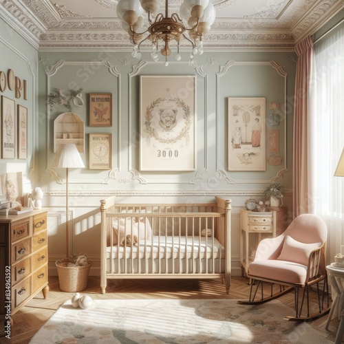 Vintage-themed Baby Nursery Room: Enchanting Classic Design