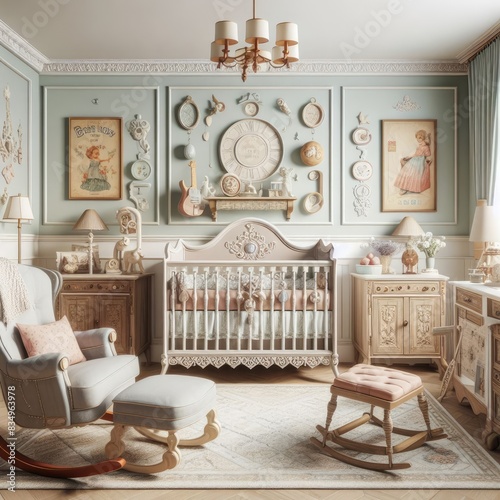 Vintage-themed Baby Nursery Room: Enchanting Classic Design