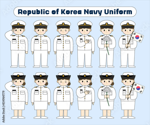 대한민국 호국보훈의 달 벡터 일러스트 템플릿 (현충일, 국군의 날, 625 전쟁, 연평해전, 육군, 해군, 공군, 한국 군인, 군복, 모자, 장교, 여군, 무궁화, 태극기, 현충원, 전쟁기념관, 국가유공자, 보훈가족)