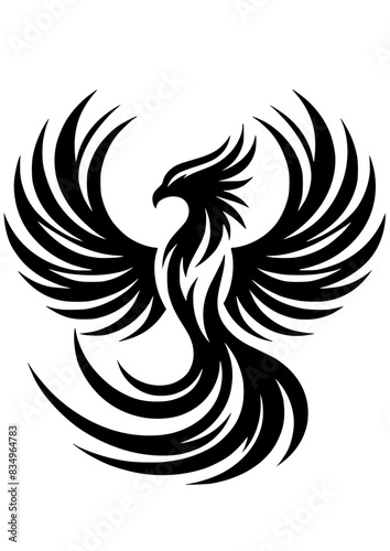 Phoenix SVG, Flaming Phoenix SVG, Fire SVG, Bird SVG, Cinder SVG, Animal SVG, Phoenix Tattoo, Phoenix Silhouette, Vector, Clipart, Cut file for Cricut SVG, JPG, PNG