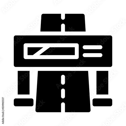 motorway glyph icon