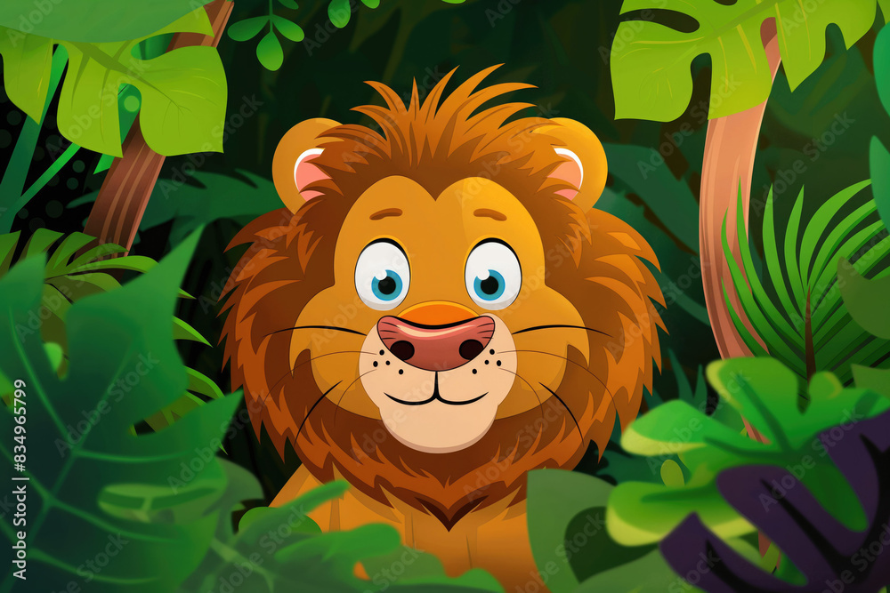 Illustration of lion for kids books Illustration of lion for kids books