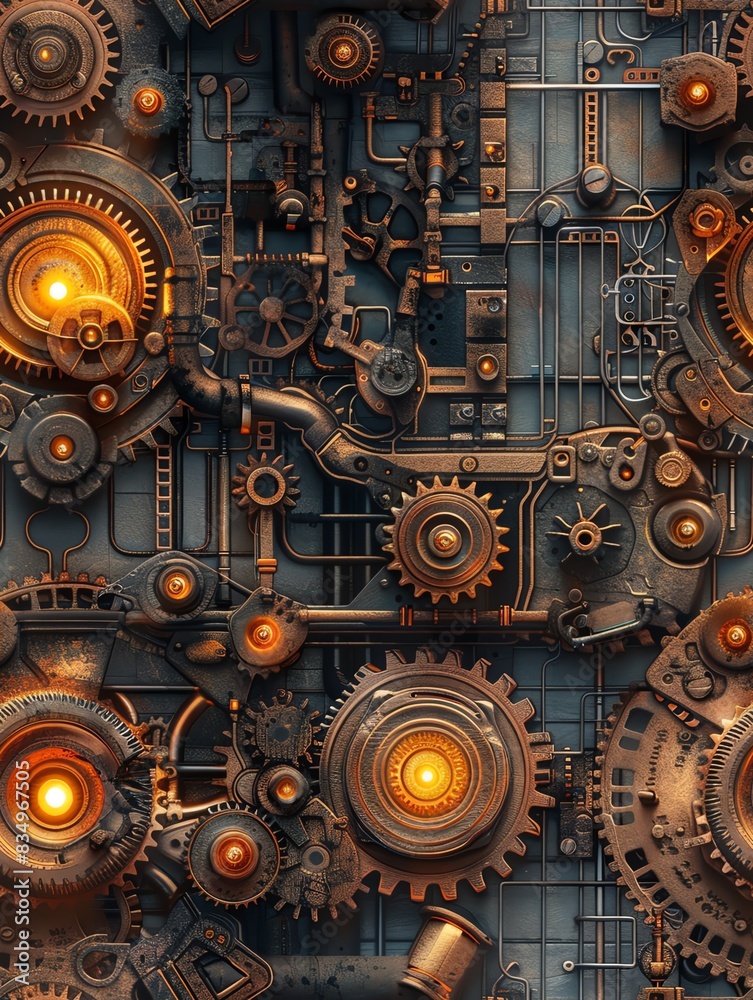 Worm's-eye view, steampunk gears, brass, warm glow, intricate mechanics, hyper detailed Worm's-eye view, steampunk gears, brass, warm glow, intricate mechanics, hyper detailed