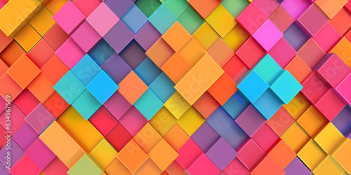 Dynamic and Bold Abstract Wallpapers Featuring Colorful 3D Cubes