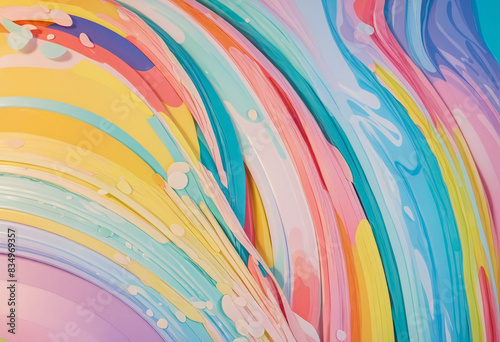 A Vibrant Rainbow Wave Background Texture for Summer Events