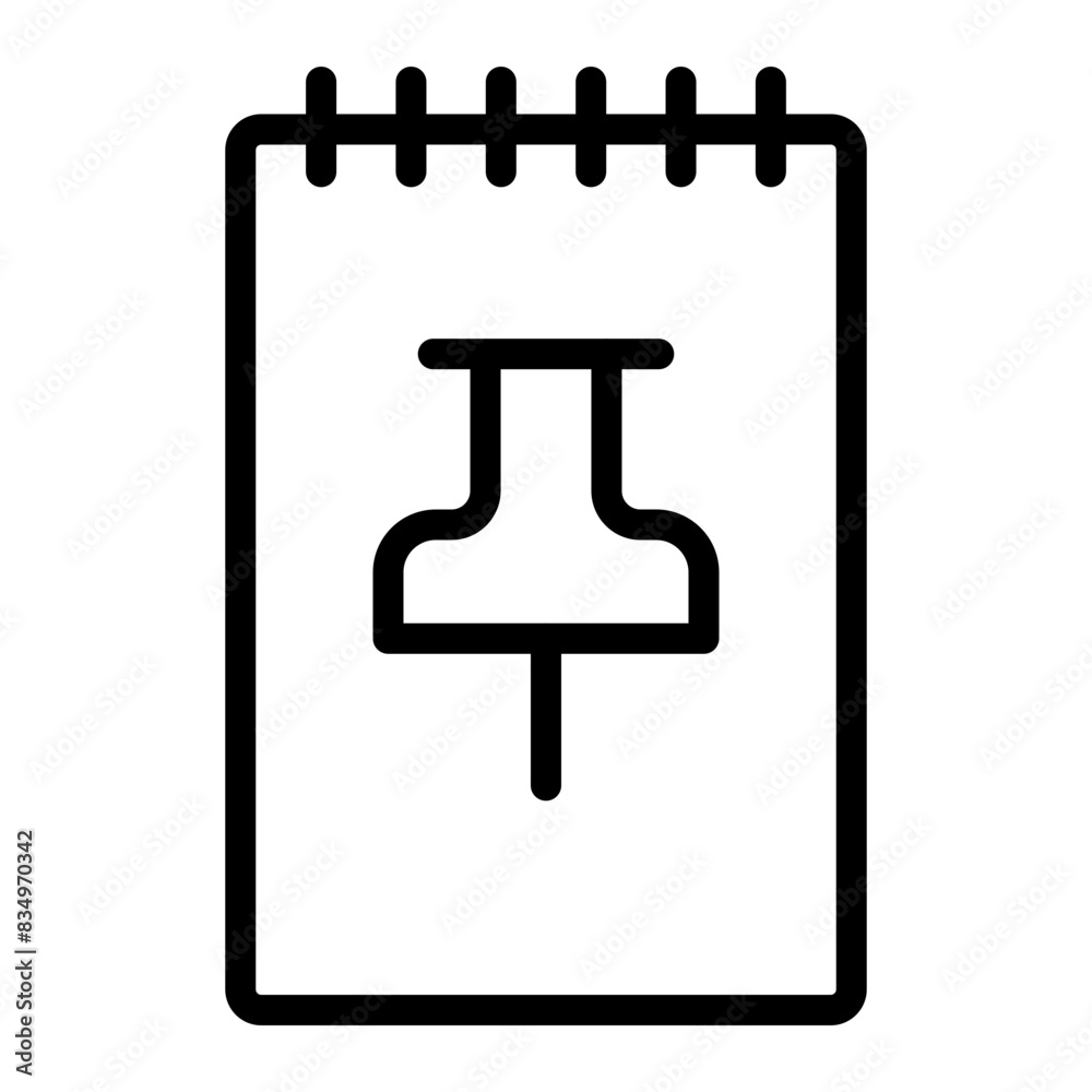 Push Pin Vector Line Icon design Push Pin Vector Line Icon design