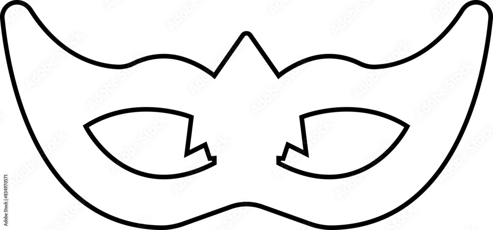 Carnival mask silhouettes. Black line icon of masquerade mask for party, parade and carnival for Mardi Gras and Halloween. Fantasy face mask element editable stock isolated on transparent background. Carnival mask silhouettes. Black line icon of masquerade mask for party, parade and carnival for Mardi Gras and Halloween. Fantasy face mask element editable stock isolated on transparent background.