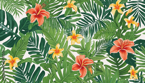 Beautiful Tropical Summer Background Graphic Design