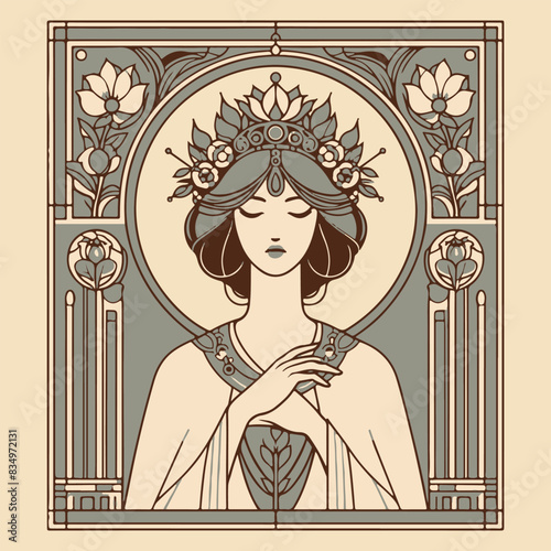 Classic women wearing crowns