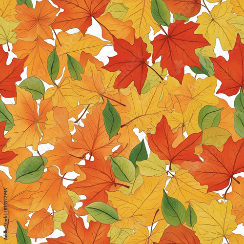 Colorful Maple Leaf Illustration for Autumn Nature Art
