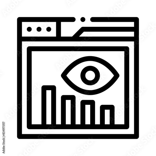 web visibility line icon