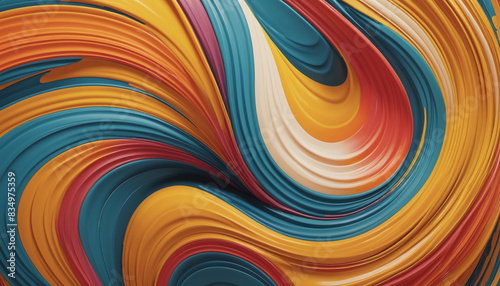 Flowing Waves of Vibrant Energy  Abstract Background Design in Warm Tones