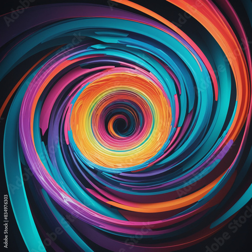 Abstract Futuristic 3D Render Design Generated by AI, Isolated on Transparent Vector Background