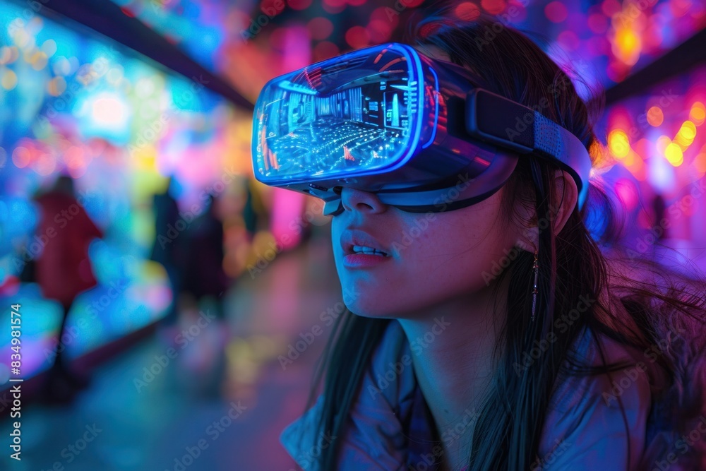 Technology, Internet network connections, big data and digital marketing, IoT, internet of things. Woman using modern computer surfing internet futuristic Technology, Internet network connections, big data and digital marketing, IoT, internet of things. Woman using modern computer surfing internet futuristic