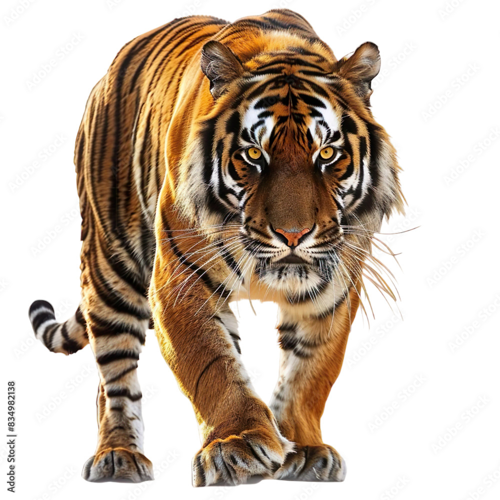 Fototapeta premium A tiger walks slowly