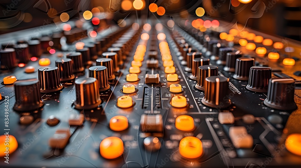 Fototapeta premium audio mixer board