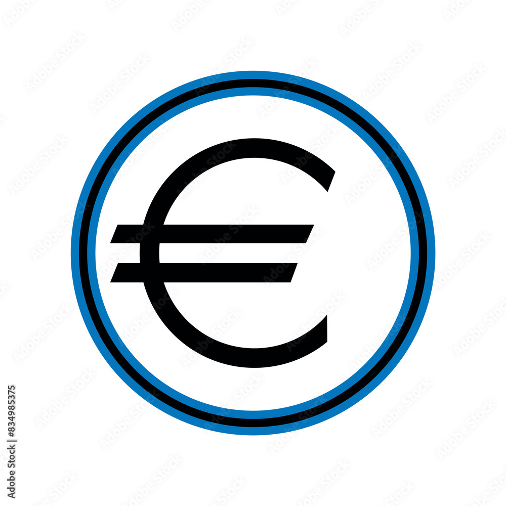 European currency sign, monetary symbol of Europe European currency sign, monetary symbol of Europe