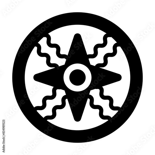 Premium solid icon of shamash sun 
