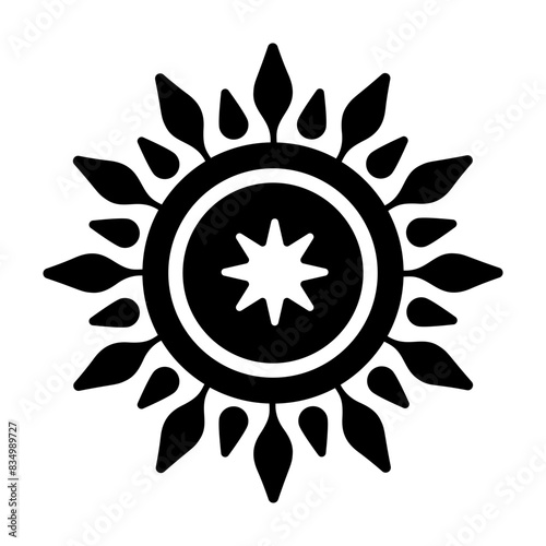 Premium solid icon of astronomical sun 