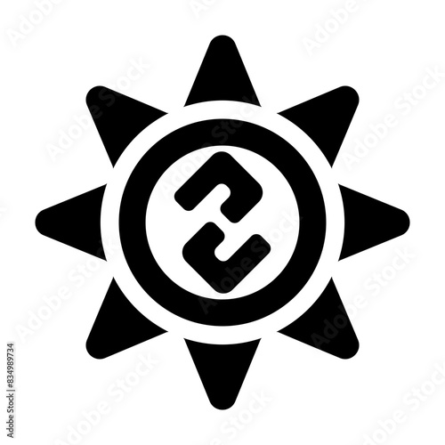 Check out glyph style icon of a boho sun 
